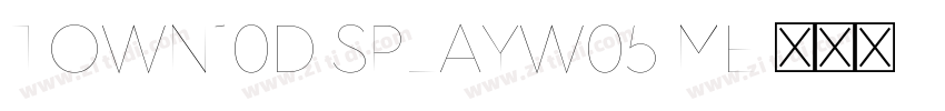 Town10DisplayW05 Me字体转换